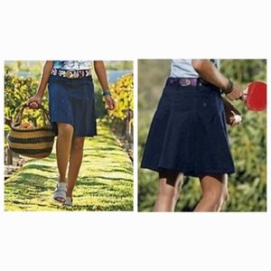 Sahalie Navy Blue Transport Pickleball Outdoor Active Flare Skirt/Skort Sz 14